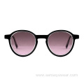 Women Vintage Round Polarized Shades Acetate Sunglasses